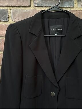 Giorgio Armani Jacket Black Label Suit Blazer size 48